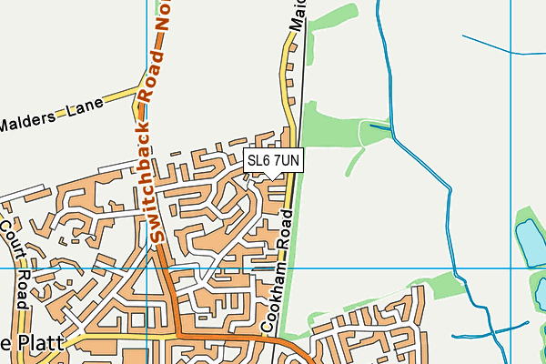 SL6 7UN map - OS VectorMap District (Ordnance Survey)