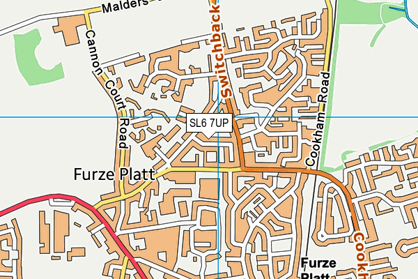 SL6 7UP map - OS VectorMap District (Ordnance Survey)