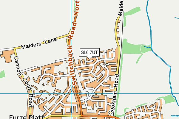 SL6 7UT map - OS VectorMap District (Ordnance Survey)
