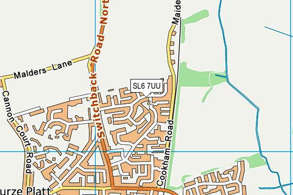 SL6 7UU map - OS VectorMap District (Ordnance Survey)