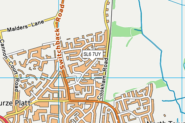 SL6 7UY map - OS VectorMap District (Ordnance Survey)