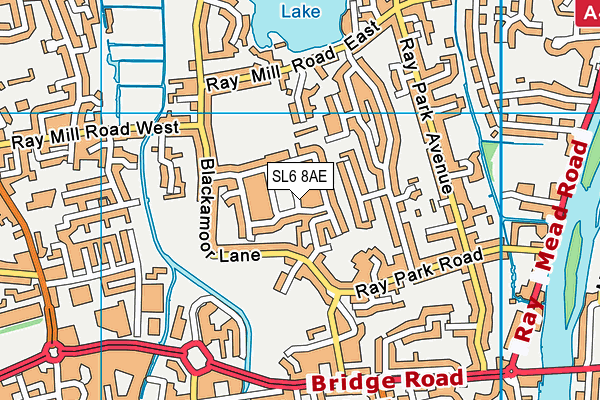 SL6 8AE map - OS VectorMap District (Ordnance Survey)