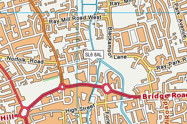 SL6 8AL map - OS VectorMap District (Ordnance Survey)