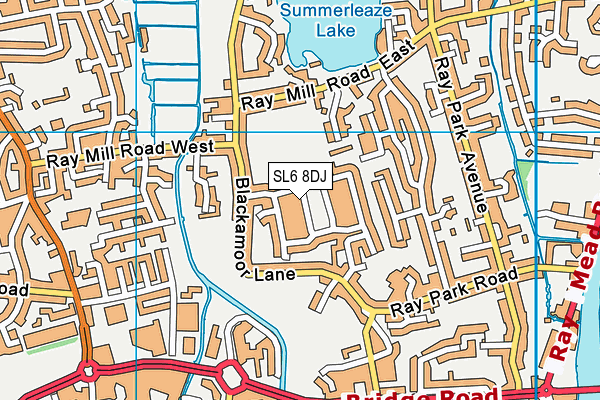 SL6 8DJ map - OS VectorMap District (Ordnance Survey)