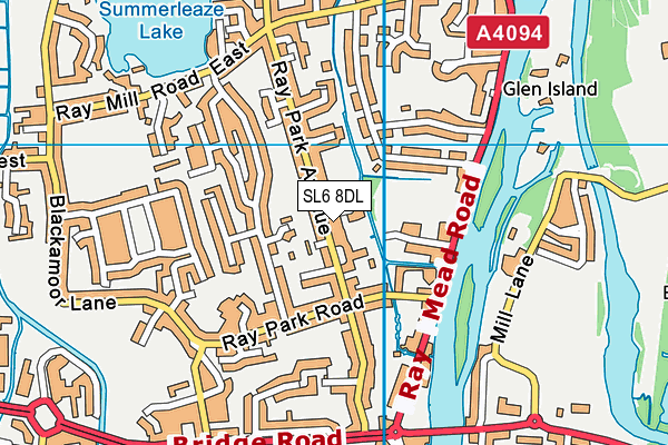 SL6 8DL map - OS VectorMap District (Ordnance Survey)