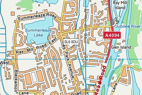 SL6 8DU map - OS VectorMap District (Ordnance Survey)