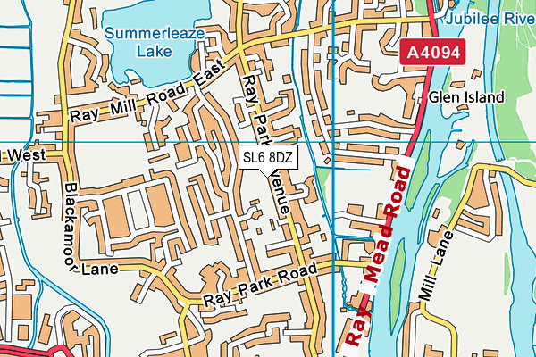 SL6 8DZ map - OS VectorMap District (Ordnance Survey)