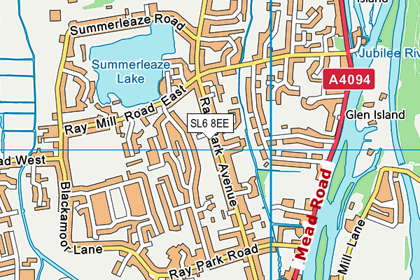 SL6 8EE map - OS VectorMap District (Ordnance Survey)