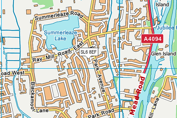 SL6 8EF map - OS VectorMap District (Ordnance Survey)