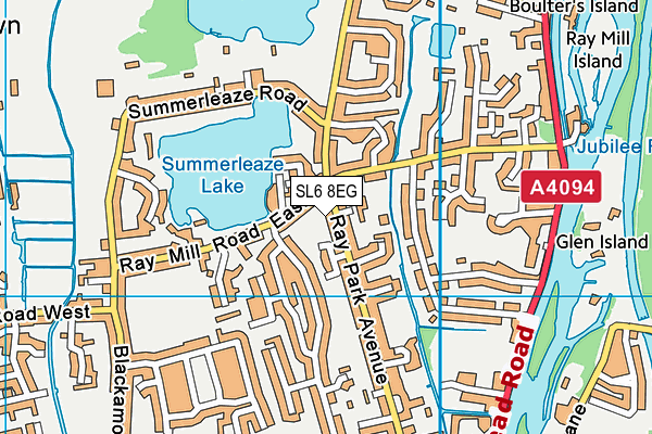 SL6 8EG map - OS VectorMap District (Ordnance Survey)