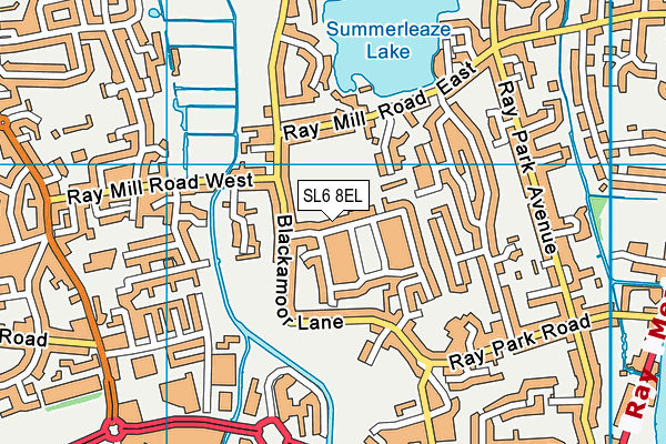 SL6 8EL map - OS VectorMap District (Ordnance Survey)