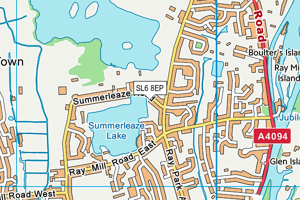 SL6 8EP map - OS VectorMap District (Ordnance Survey)