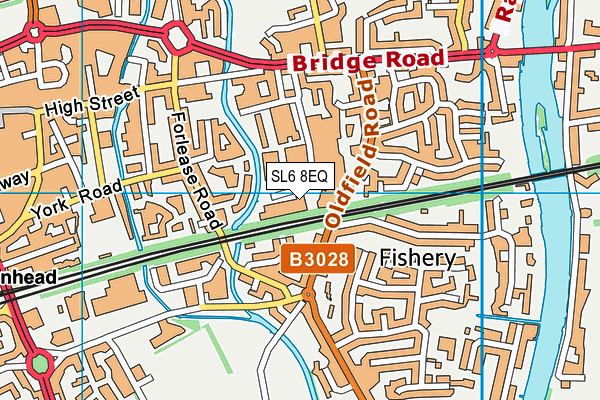 SL6 8EQ map - OS VectorMap District (Ordnance Survey)