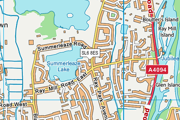 SL6 8ES map - OS VectorMap District (Ordnance Survey)