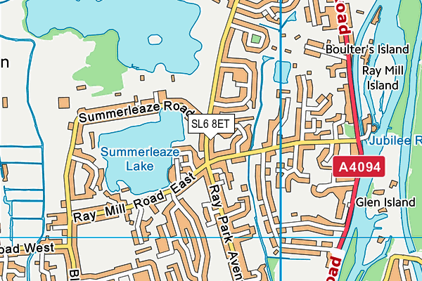 SL6 8ET map - OS VectorMap District (Ordnance Survey)