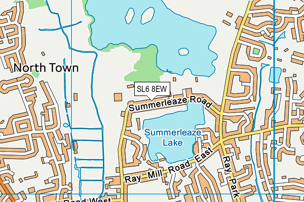 SL6 8EW map - OS VectorMap District (Ordnance Survey)