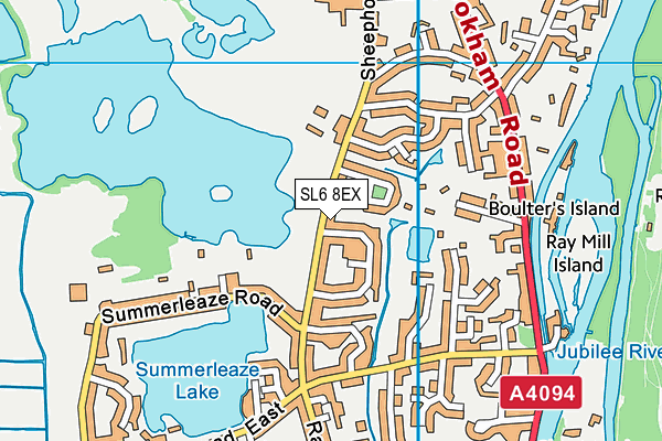 SL6 8EX map - OS VectorMap District (Ordnance Survey)