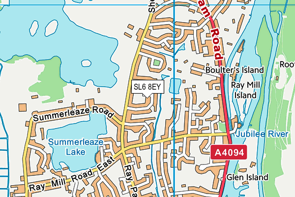 SL6 8EY map - OS VectorMap District (Ordnance Survey)