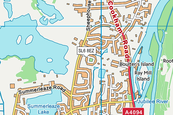 SL6 8EZ map - OS VectorMap District (Ordnance Survey)