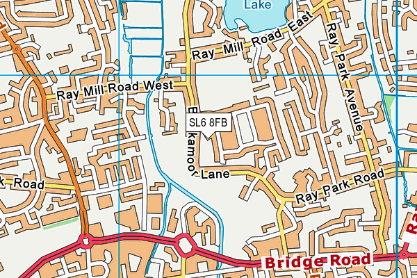 SL6 8FB map - OS VectorMap District (Ordnance Survey)