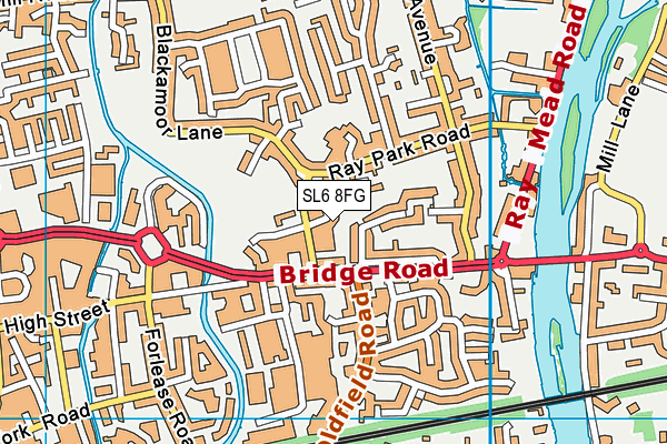 SL6 8FG map - OS VectorMap District (Ordnance Survey)