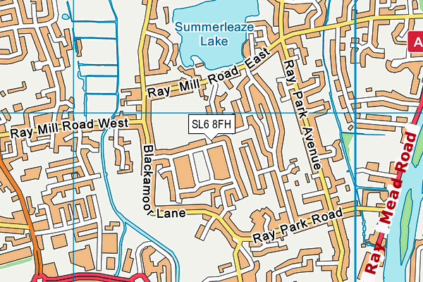SL6 8FH map - OS VectorMap District (Ordnance Survey)