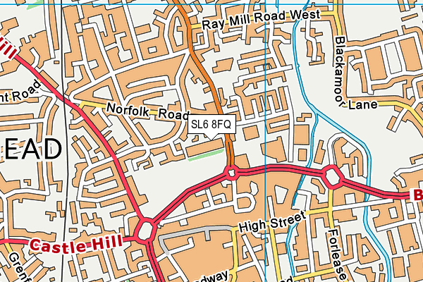 SL6 8FQ map - OS VectorMap District (Ordnance Survey)