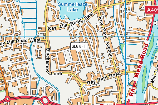 SL6 8FT map - OS VectorMap District (Ordnance Survey)