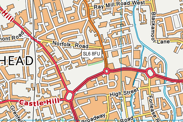 SL6 8FU map - OS VectorMap District (Ordnance Survey)