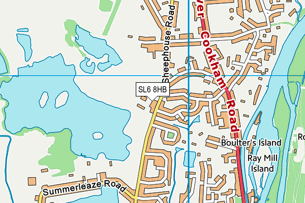 SL6 8HB map - OS VectorMap District (Ordnance Survey)
