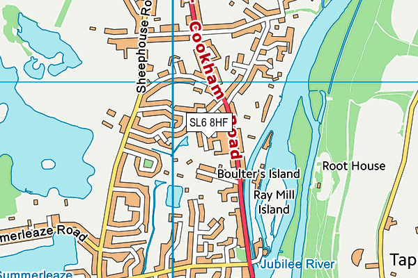 SL6 8HF map - OS VectorMap District (Ordnance Survey)