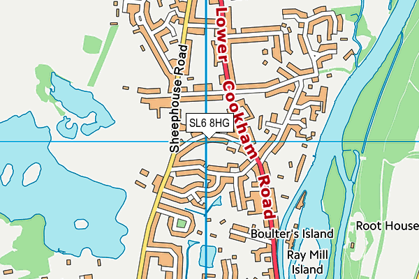 SL6 8HG map - OS VectorMap District (Ordnance Survey)