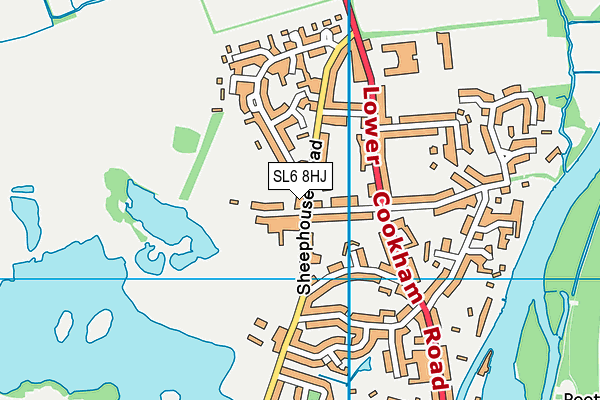 SL6 8HJ map - OS VectorMap District (Ordnance Survey)