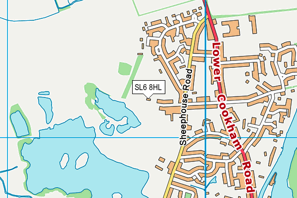 SL6 8HL map - OS VectorMap District (Ordnance Survey)