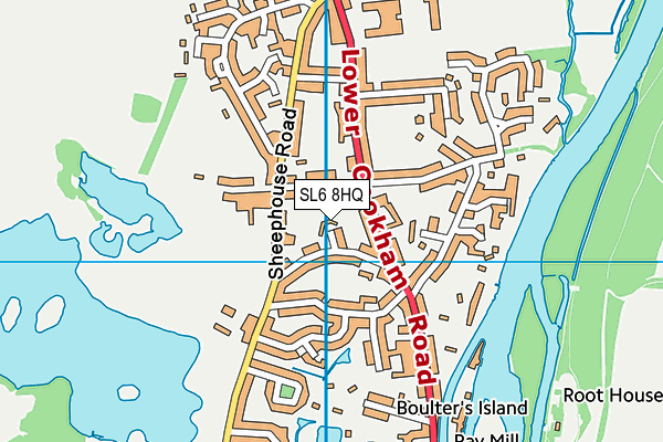 SL6 8HQ map - OS VectorMap District (Ordnance Survey)