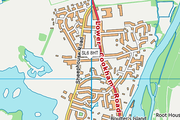 SL6 8HT map - OS VectorMap District (Ordnance Survey)