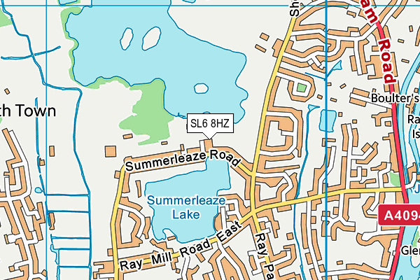 SL6 8HZ map - OS VectorMap District (Ordnance Survey)