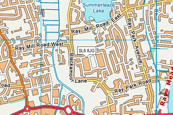 SL6 8JG map - OS VectorMap District (Ordnance Survey)