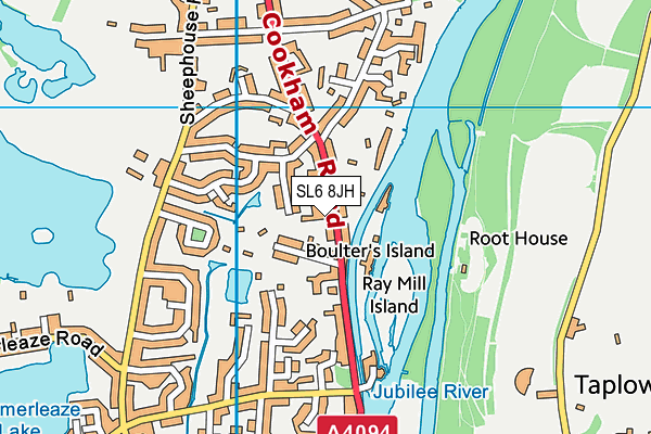 SL6 8JH map - OS VectorMap District (Ordnance Survey)