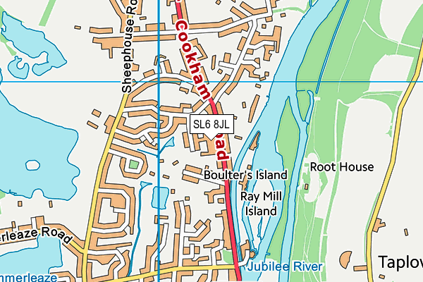 SL6 8JL map - OS VectorMap District (Ordnance Survey)