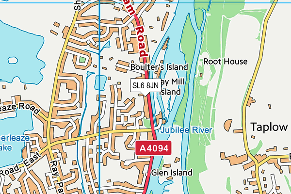 SL6 8JN map - OS VectorMap District (Ordnance Survey)