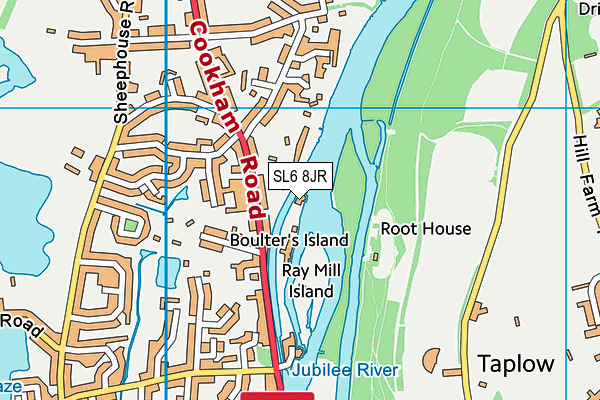 SL6 8JR map - OS VectorMap District (Ordnance Survey)