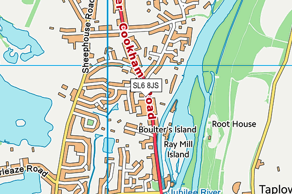 SL6 8JS map - OS VectorMap District (Ordnance Survey)