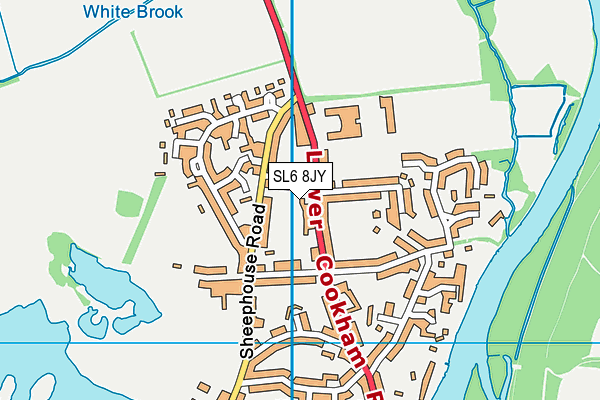 SL6 8JY map - OS VectorMap District (Ordnance Survey)