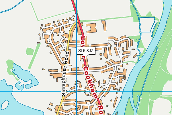 SL6 8JZ map - OS VectorMap District (Ordnance Survey)