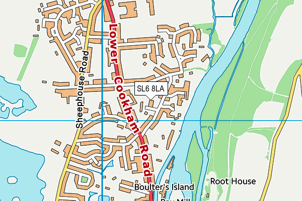 SL6 8LA map - OS VectorMap District (Ordnance Survey)