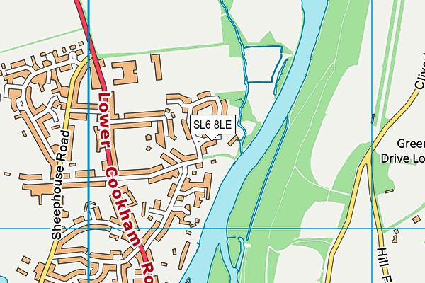 SL6 8LE map - OS VectorMap District (Ordnance Survey)
