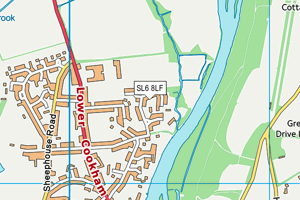 SL6 8LF map - OS VectorMap District (Ordnance Survey)