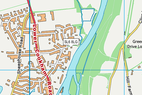 SL6 8LG map - OS VectorMap District (Ordnance Survey)