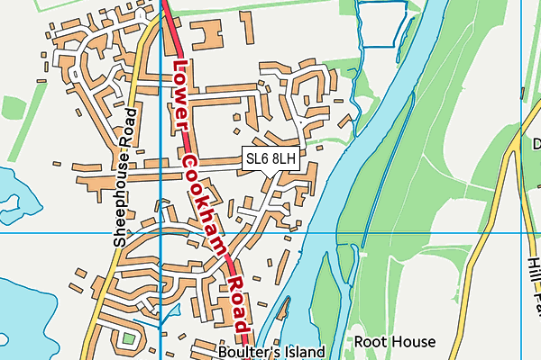 SL6 8LH map - OS VectorMap District (Ordnance Survey)